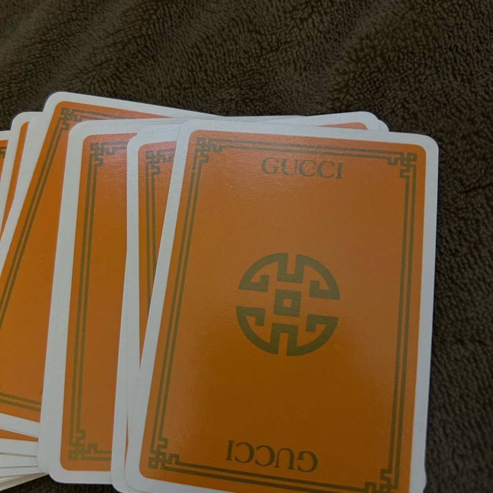 Gucci Orange and Green Branded Playing Cards